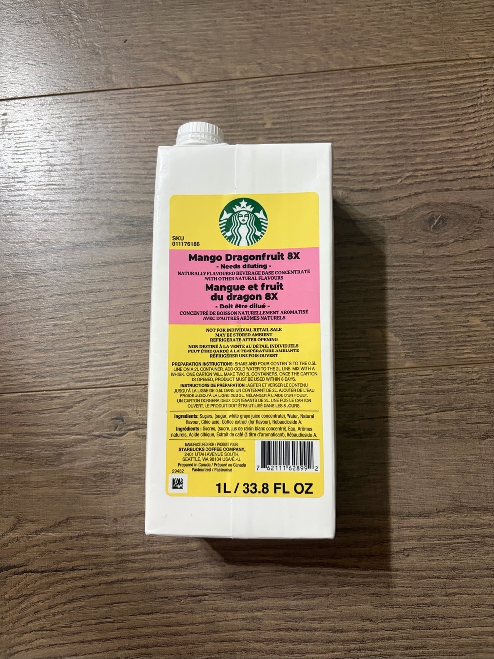 Starbucks Discontinued Mango Dragonfruit 8x Beverage Base